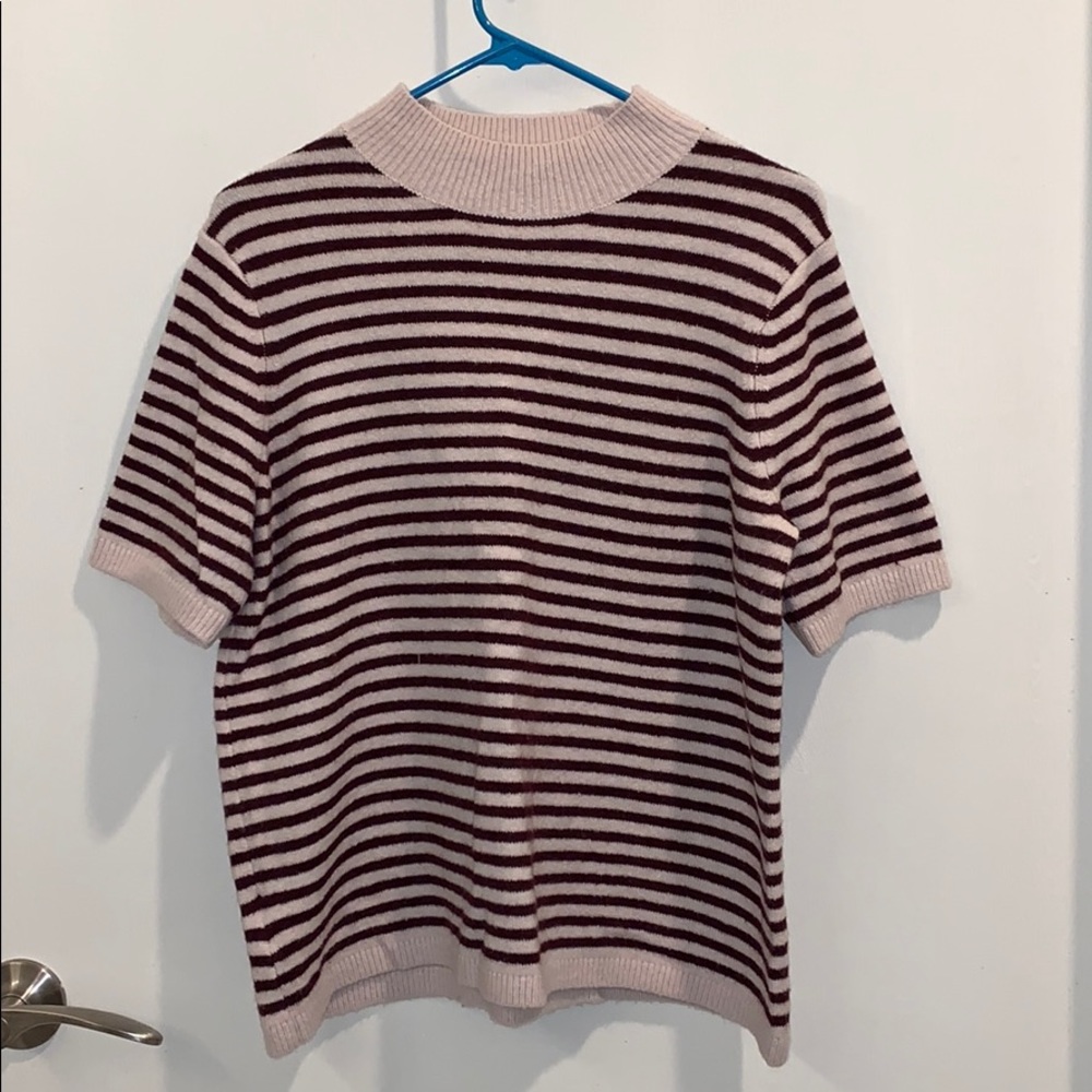 Loft short sleeve mock neck sweater